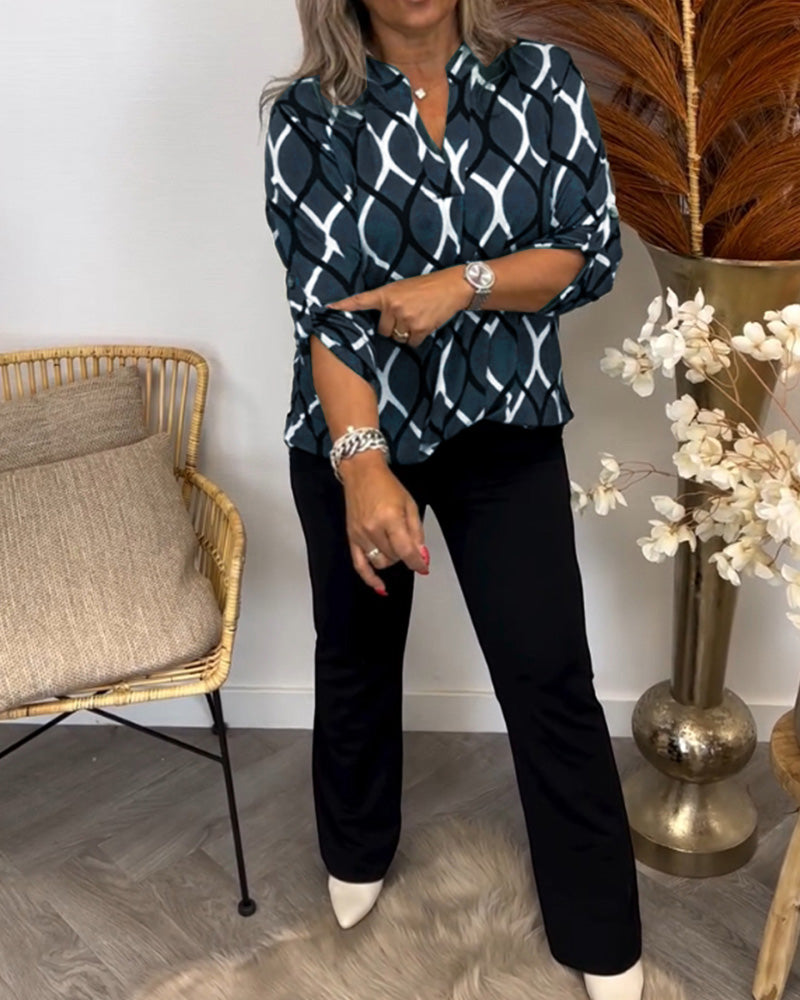 Noor | Bluse mit grafischem Print